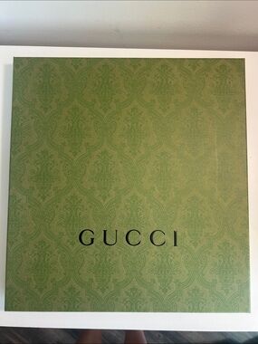 Green Toile Print Gucci Box with Tissue Paper